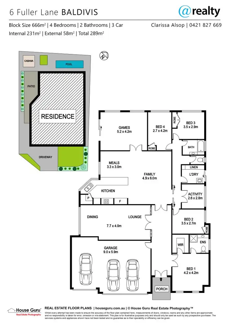 Floorplan of Homely house listing, 6 Fuller Lane, Baldivis WA 6171