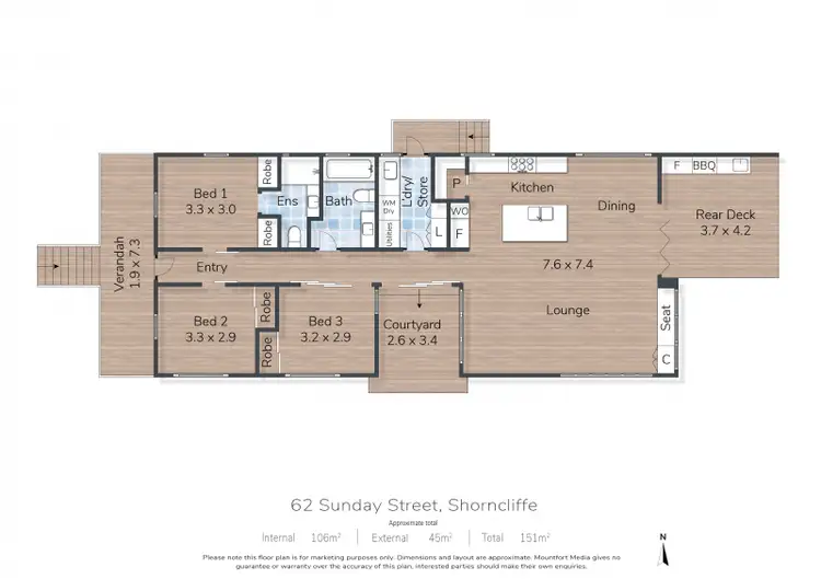 Floorplan of Homely house listing, 62 Sunday Street, Shorncliffe QLD 4017
