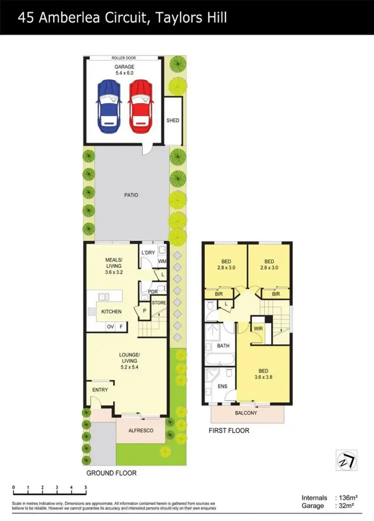 Floorplan of Homely townhouse listing, 45 Amberlea Circuit, Taylors Hill VIC 3037