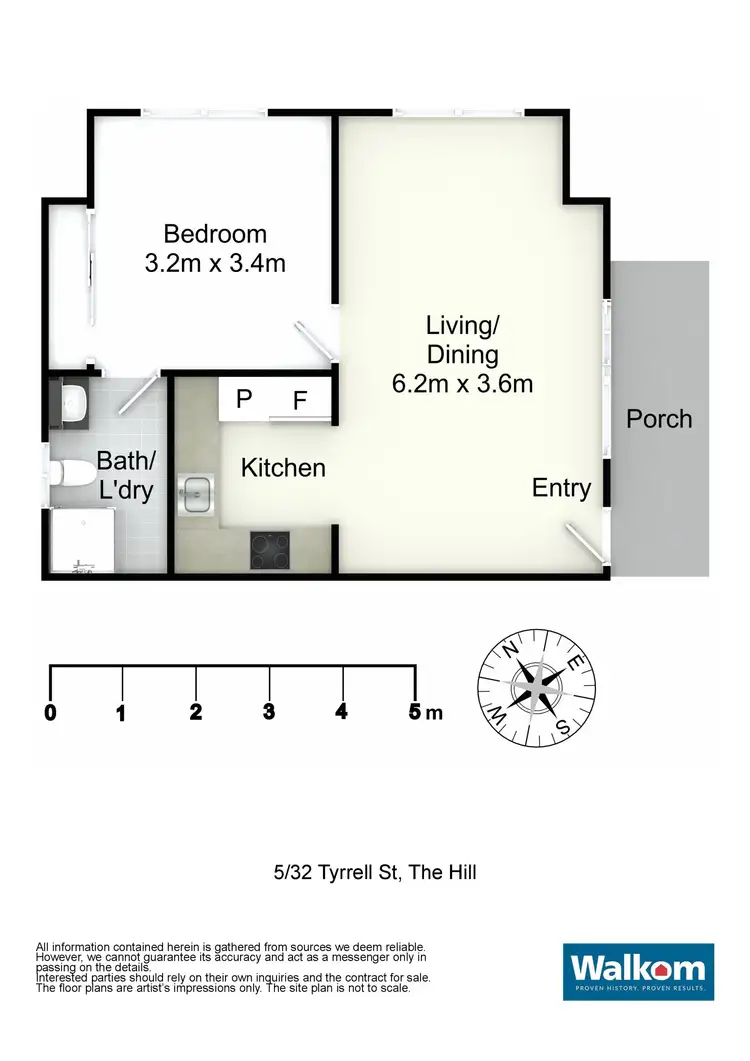 Floorplan of Homely unit listing, 5/32 Tyrrell Street, Newcastle NSW 2300