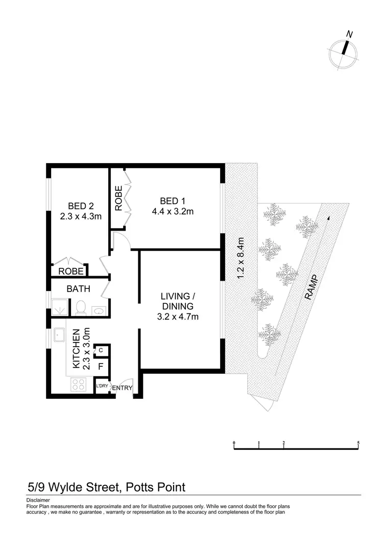Floorplan of Homely apartment listing, 5/9 Wylde Street, Potts Point NSW 2011