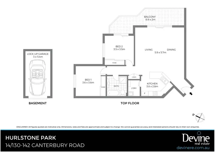 Floorplan of Homely apartment listing, 14/130-142 Canterbury Road, Hurlstone Park NSW 2193