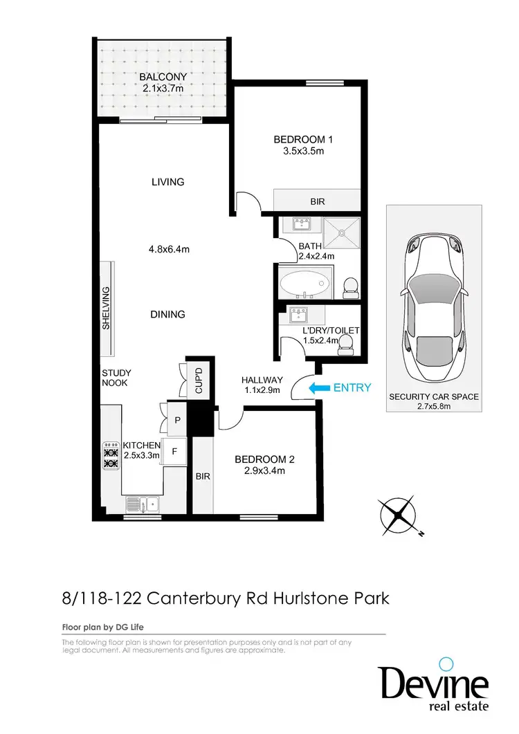 Floorplan of Homely apartment listing, 8/118 Canterbury Road, Hurlstone Park NSW 2193