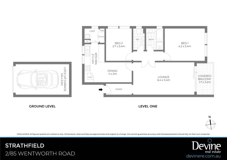 Floorplan of Homely apartment listing, 2/85-89 Wentworth Road, Strathfield NSW 2135