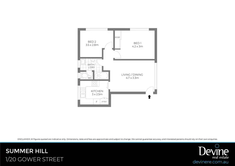Floorplan of Homely apartment listing, 1/20 Gower Street, Summer Hill NSW 2130