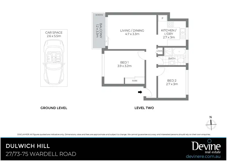 Floorplan of Homely unit listing, 27/73-75 Wardell Road, Dulwich Hill NSW 2203