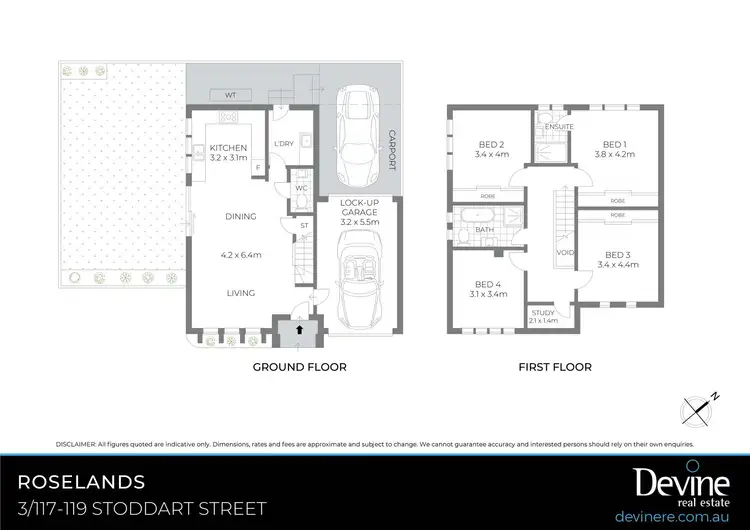 Floorplan of Homely townhouse listing, 3/117-119 Stoddart Street, Roselands NSW 2196