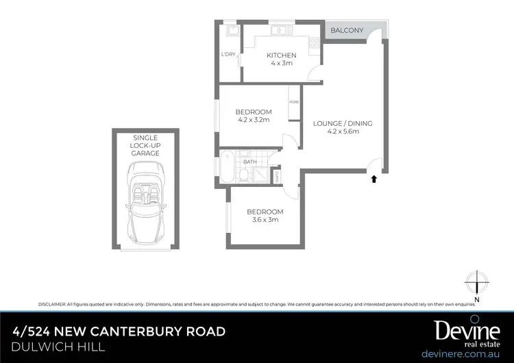Floorplan of Homely apartment listing, 4/524-528 New Canterbury Road, Dulwich Hill NSW 2203