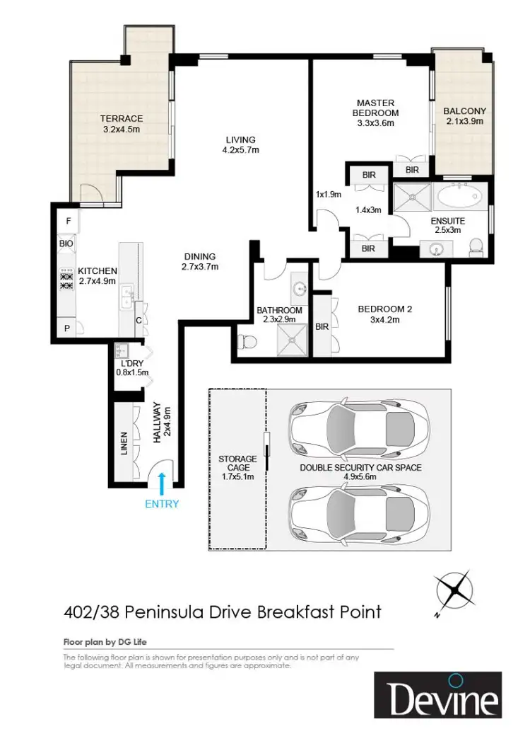 Floorplan of Homely apartment listing, 402/38 Peninsula Drive, Breakfast Point NSW 2137