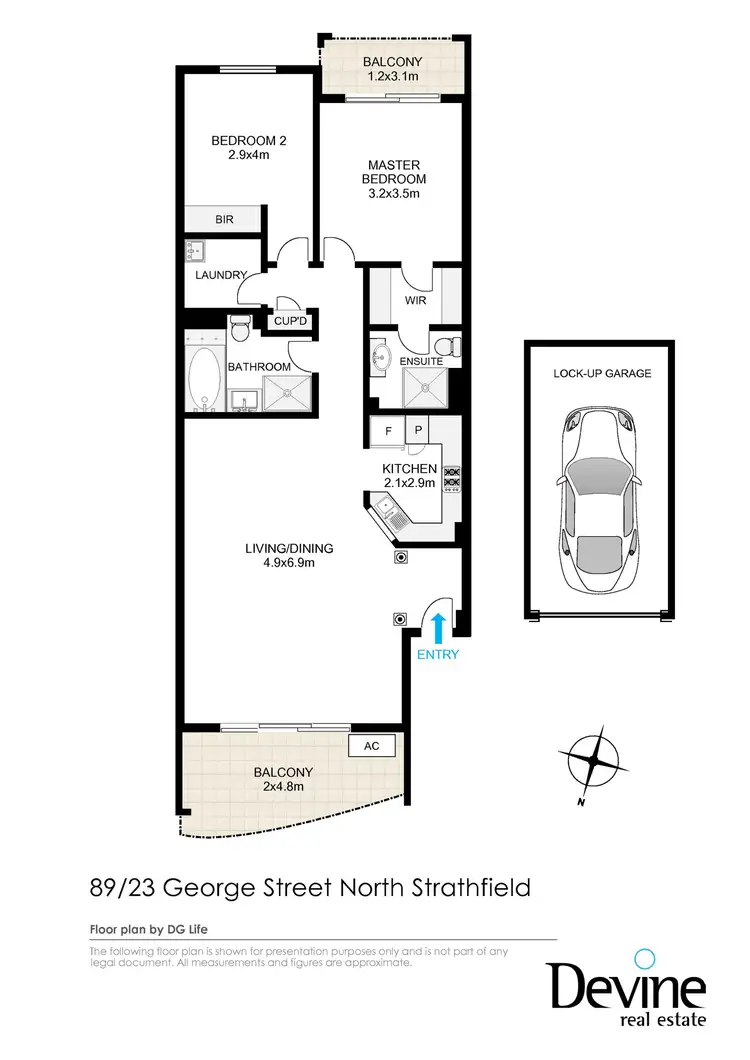 Floorplan of Homely apartment listing, 89/23 George Street, North Strathfield NSW 2137