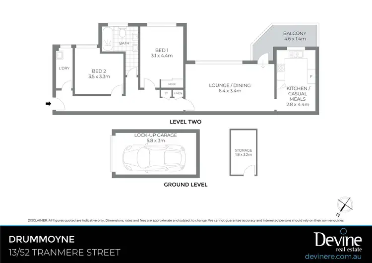 Floorplan of Homely apartment listing, 13/52 Tranmere Street, Drummoyne NSW 2047
