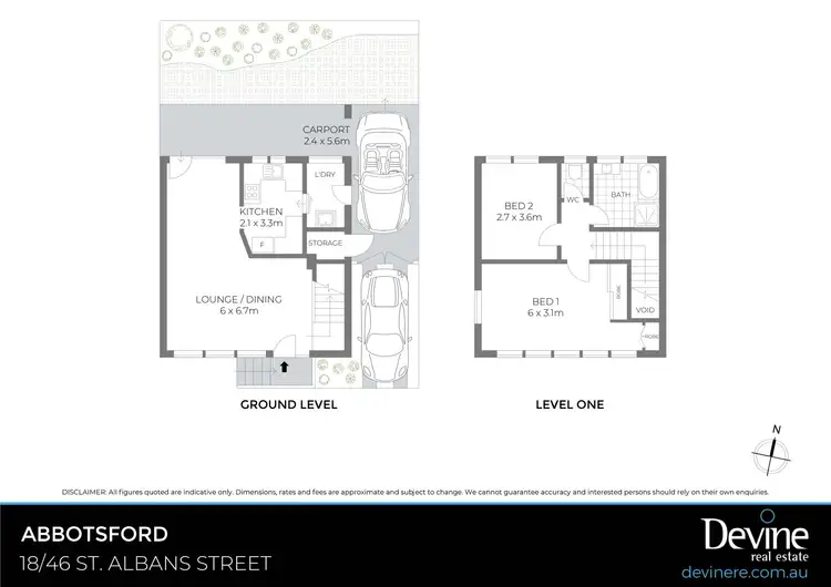 Floorplan of Homely townhouse listing, 18/46 St Albans Street, Abbotsford NSW 2046