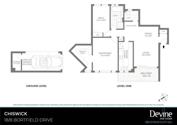 Floorplan of Homely apartment listing, 18/8 Bortfield Drive, Chiswick NSW 2046