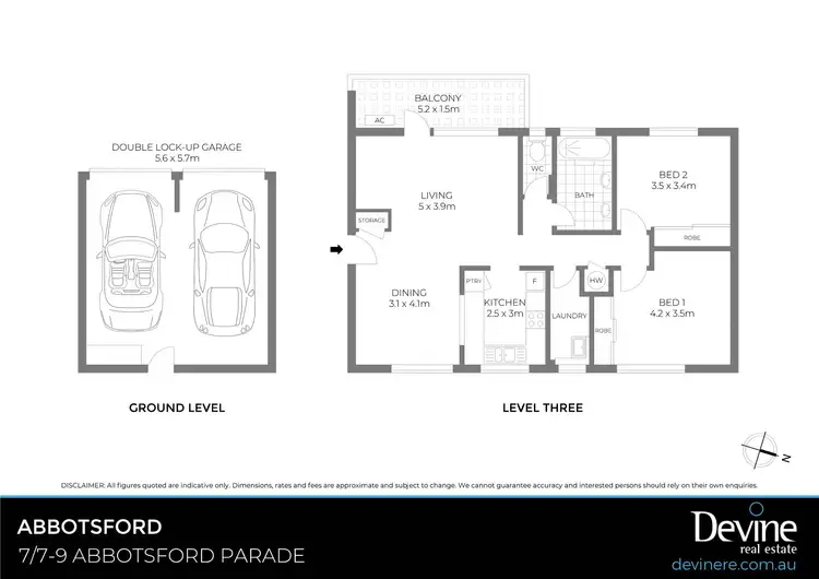 Floorplan of Homely apartment listing, 7/7-9 Abbotsford Parade, Abbotsford NSW 2046