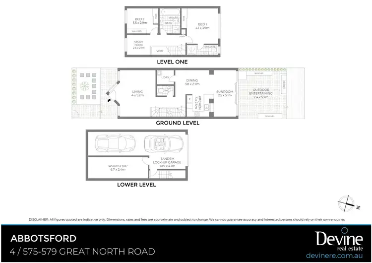 Floorplan of Homely townhouse listing, 4/575-579 Great North Road, Abbotsford NSW 2046