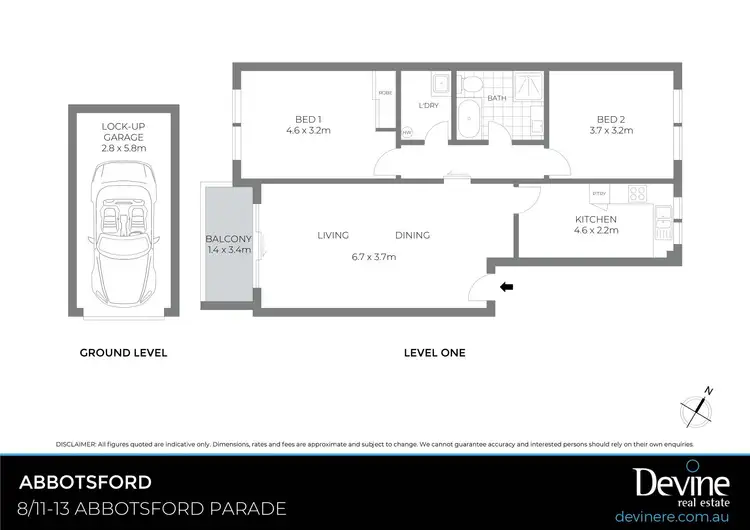 Floorplan of Homely apartment listing, 8/11-13 Abbotsford Parade, Abbotsford NSW 2046