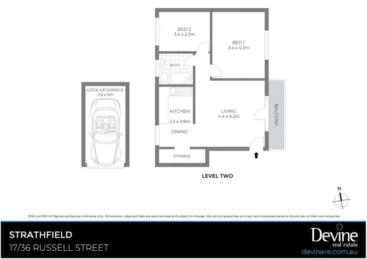 Floorplan of Homely apartment listing, 17/36 Russell Street, Strathfield NSW 2135