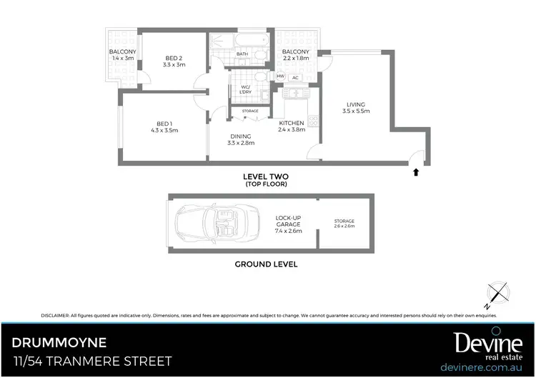 Floorplan of Homely apartment listing, 11/54 Tranmere Street, Drummoyne NSW 2047