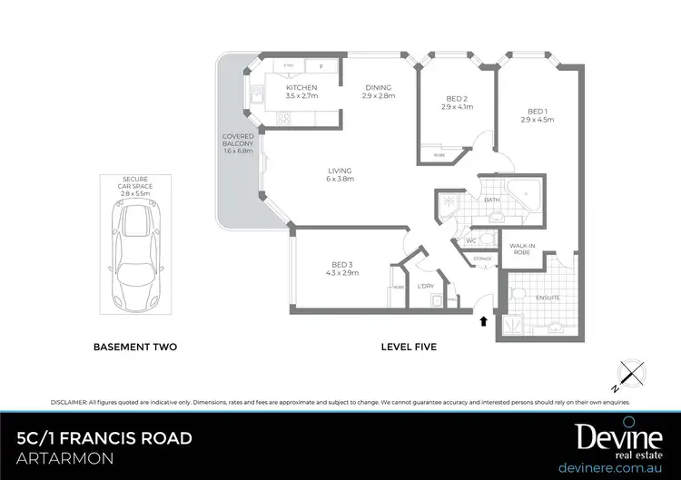 Floorplan of Homely apartment listing, 5C/1 Francis Road, Artarmon NSW 2064