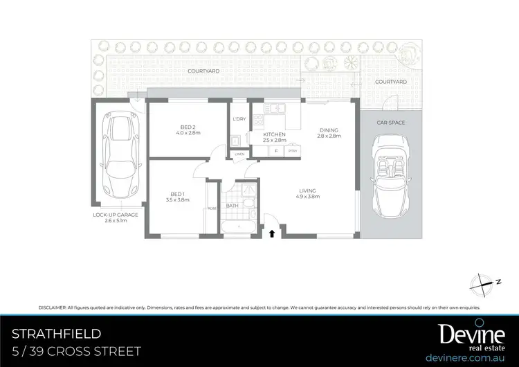 Floorplan of Homely villa listing, 5/39 Cross Street, Strathfield NSW 2135