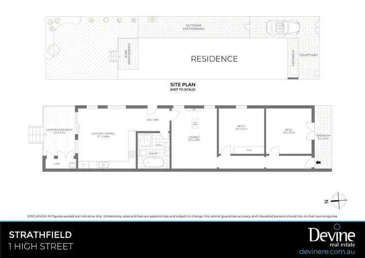 Floorplan of Homely semi-detached listing, 1 High Street, Strathfield NSW 2135