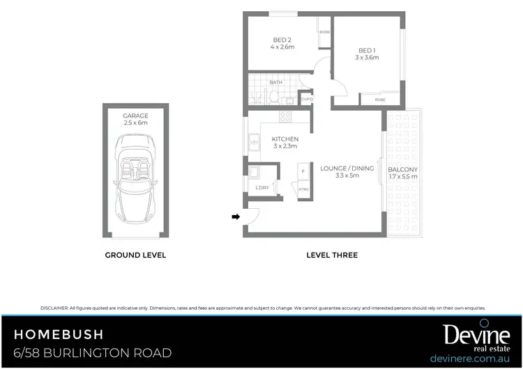 Floorplan of Homely apartment listing, 6/58 Burlington Road, Homebush NSW 2140