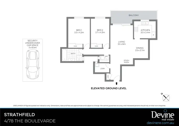 Floorplan of Homely apartment listing, 4/78 The Boulevarde, Strathfield NSW 2135