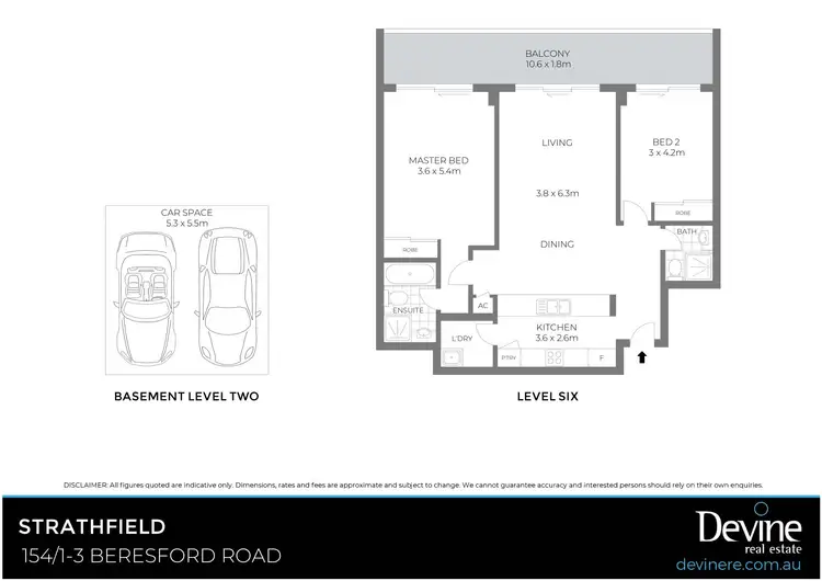 Floorplan of Homely apartment listing, 154/1-3 Beresford Road, Strathfield NSW 2135