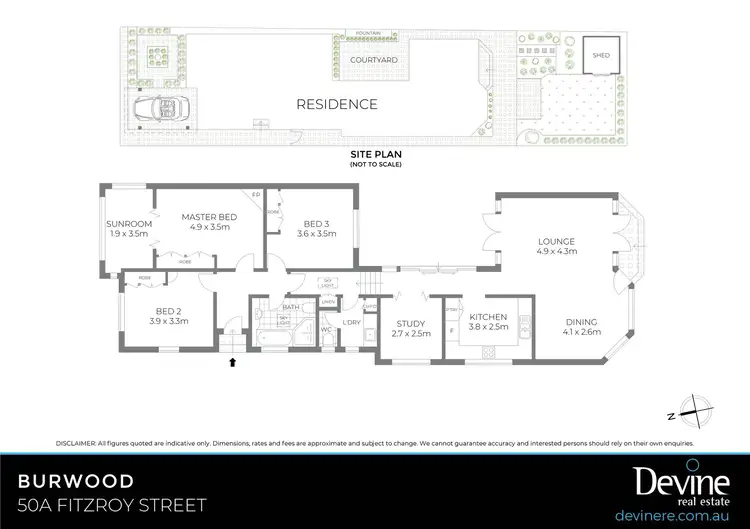 Floorplan of Homely house listing, 50A Fitzroy Street, Burwood NSW 2134