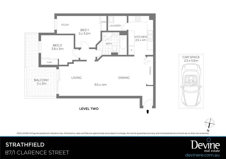 Floorplan of Homely apartment listing, 87/1 Clarence Street, Strathfield NSW 2135