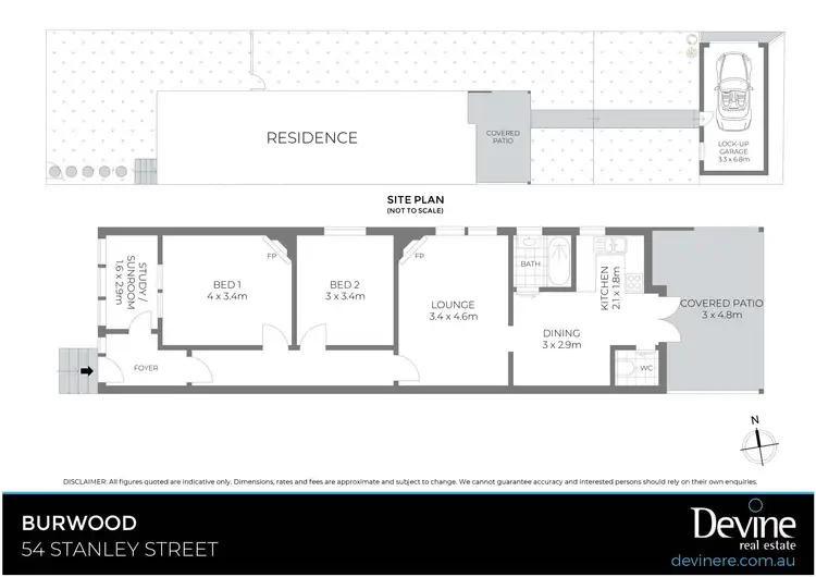 Floorplan of Homely semi-detached listing, 54 Stanley Street, Burwood NSW 2134