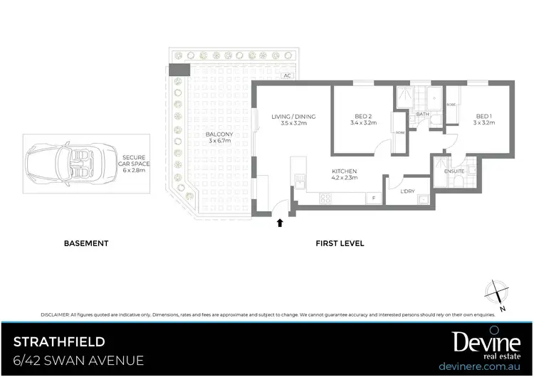 Floorplan of Homely apartment listing, 6/42 Swan Avenue, Strathfield NSW 2135