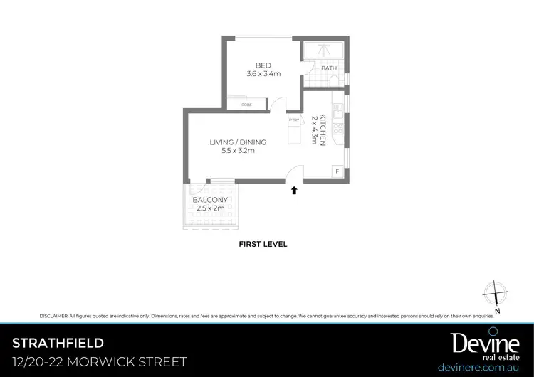 Floorplan of Homely apartment listing, 12/20-22 Morwick Street, Strathfield NSW 2135