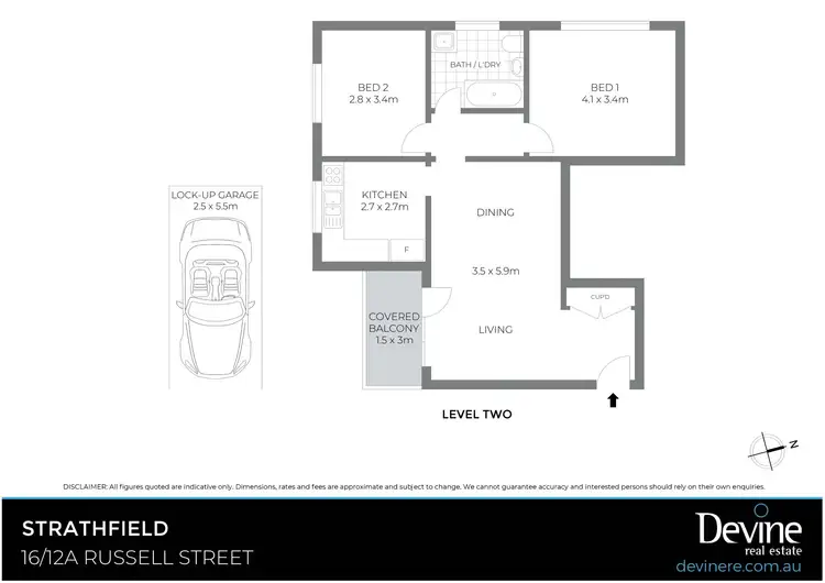 Floorplan of Homely apartment listing, 16/12A Russell Street, Strathfield NSW 2135