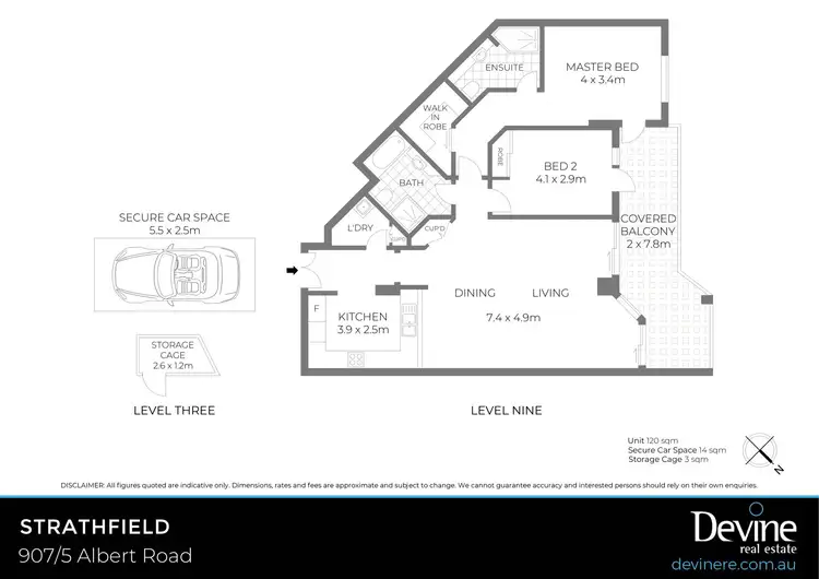 Floorplan of Homely apartment listing, 907/5 Albert Road, Strathfield NSW 2135