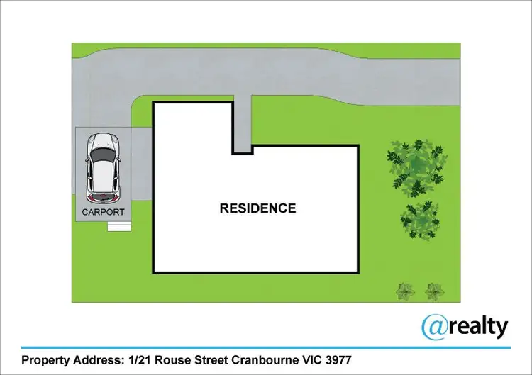 Floorplan of Homely unit listing, 1/21 Rouse Street, Cranbourne VIC 3977
