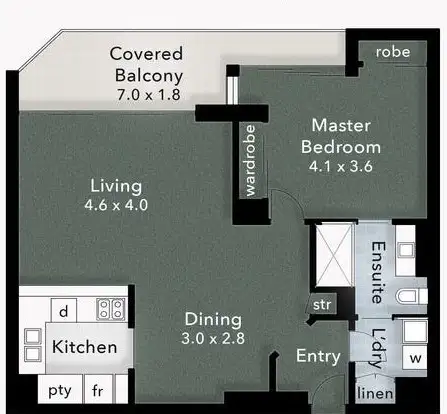 Floorplan of Homely apartment listing, 1602/5 Enderley ave, Surfers Paradise QLD 4217