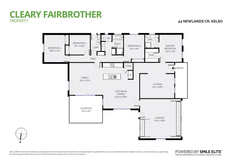 Floorplan of Homely house listing, 43 Newlands Crescent, Kelso NSW 2795