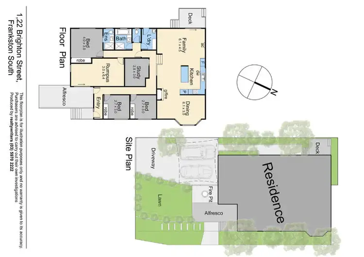 Floorplan of Homely unit listing, 1/22 Brighton Street, Frankston South VIC 3199
