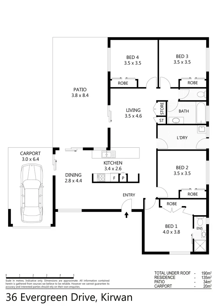 Floorplan of Homely house listing, 36 Evergreen Drive, Kirwan QLD 4817