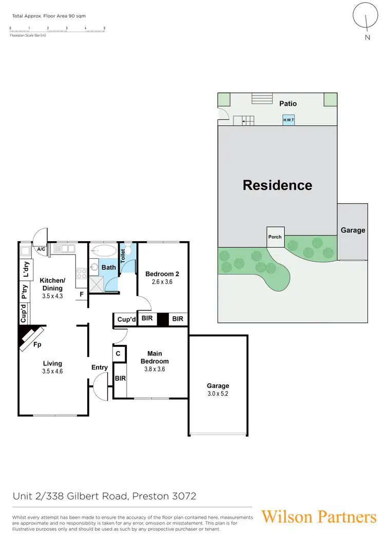 Floorplan of Homely unit listing, 2/338 Gilbert Road, Preston VIC 3072