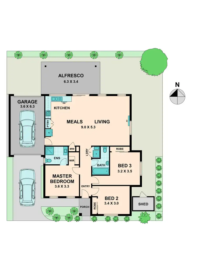 Floorplan of Homely unit listing, 3/88 Sutherland Street, Kilmore VIC 3764