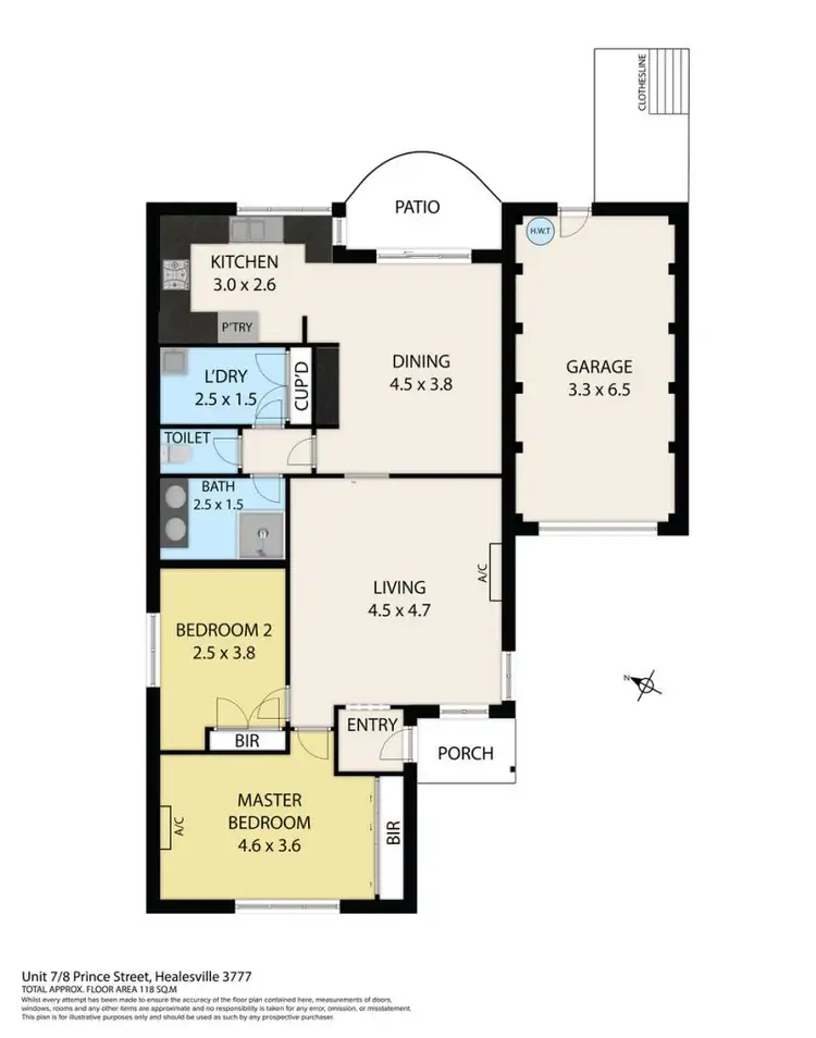 Floorplan of Homely unit listing, 7/8 Prince Street, Healesville VIC 3777