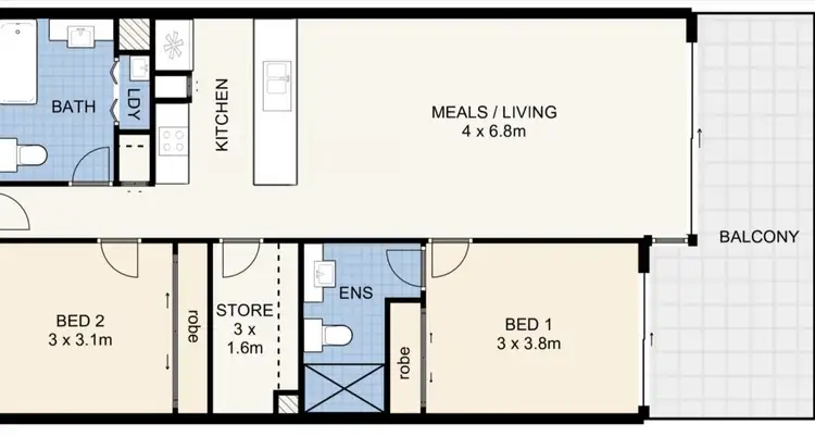 Floorplan of Homely apartment listing, Address available on request