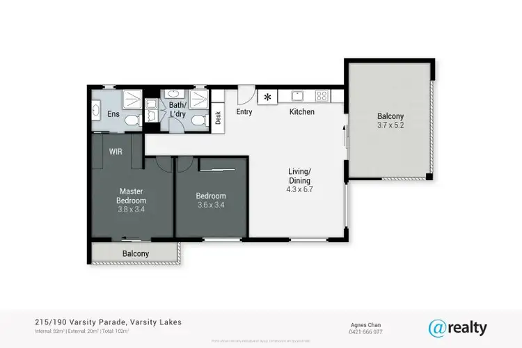 Floorplan of Homely apartment listing, 215/190 Varsity Parade, Varsity Lakes QLD 4227