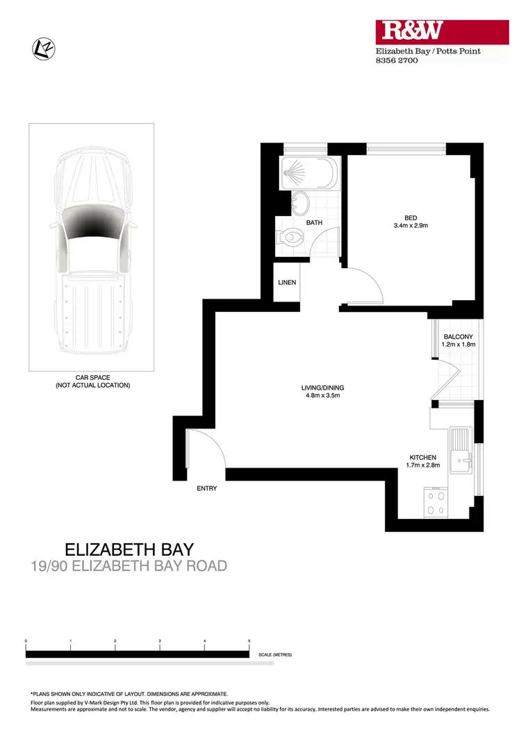 Floorplan of Homely apartment listing, 19/90-92 Elizabeth Bay Road, Elizabeth Bay NSW 2011