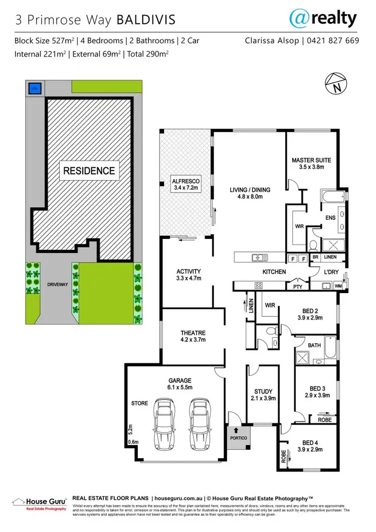 Floorplan of Homely house listing, 3 Primrose Way, Baldivis WA 6171