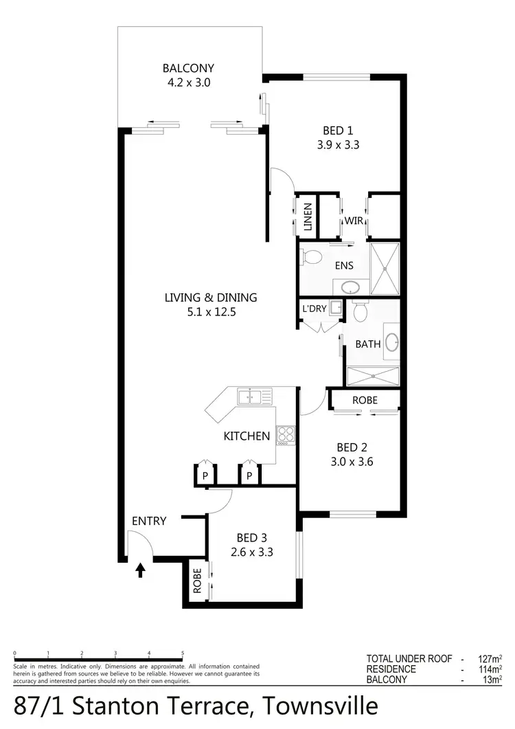 Floorplan of Homely apartment listing, 87/1 Stanton Terrace, Townsville City QLD 4810