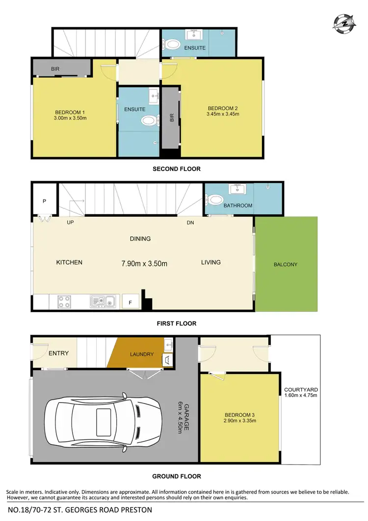 Floorplan of Homely townhouse listing, 18/70- 72 St Georges Road, Preston VIC 3072