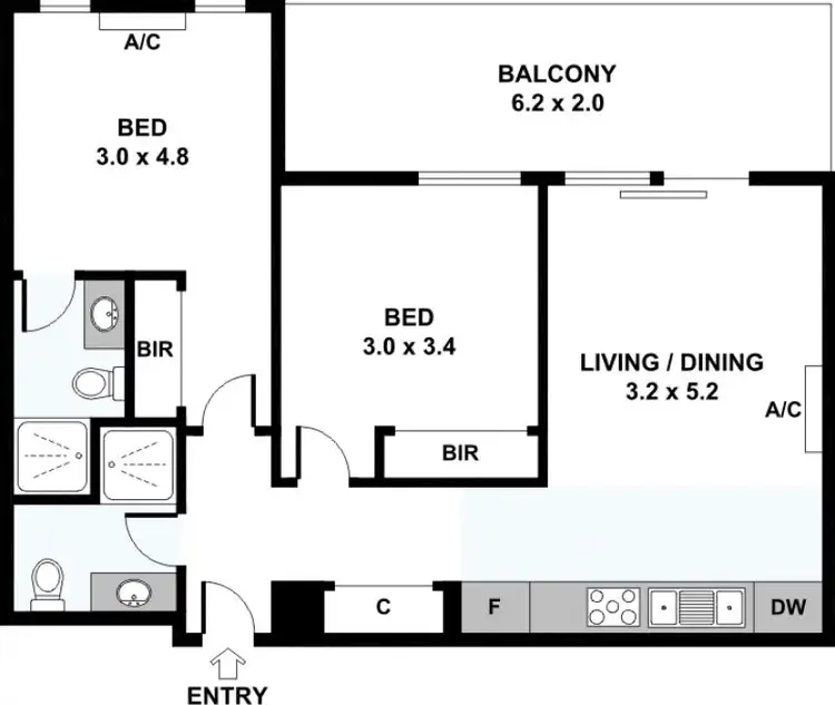 Floorplan of Homely flat listing, 9/5 Murrumbeena Road, Murrumbeena VIC 3163